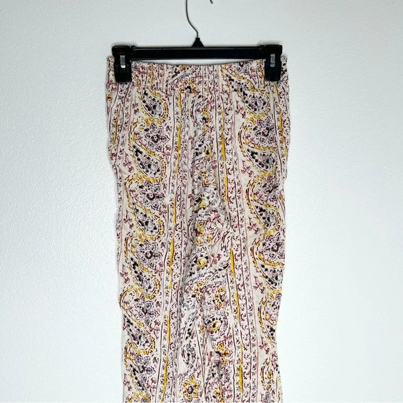 Billabong Womens Cream Floral Pull-On Flare Leg Stretch Pants Size S - Picture 6 of 9